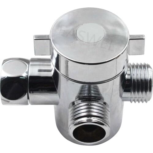 1/2'' 3 Way T-adapter Water Valve For Toilet Bidet Shower Head Diverter Valve