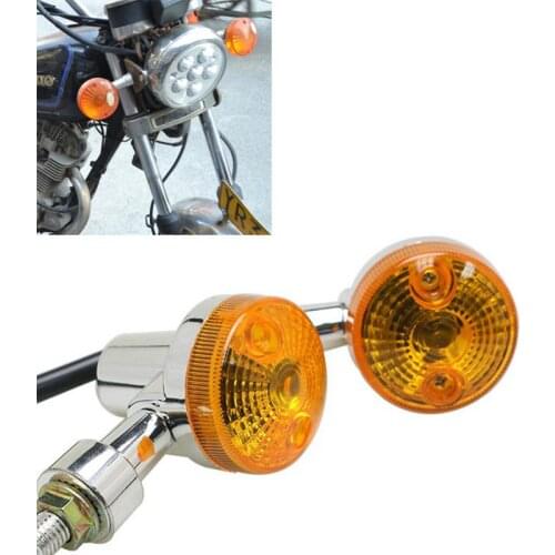 Universal 5W 12V Front Rear Motorcycle Turn Signals Command LampIndicators Amber Lights Lamp Motor Turn Signal Light