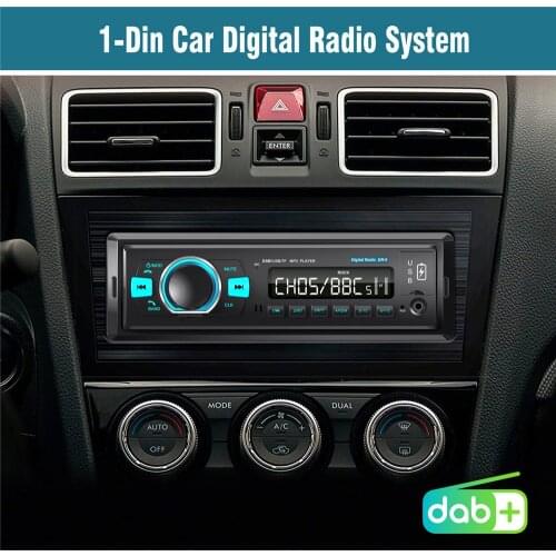 1 Din Car DAB+ Vehicle Digital Bluetooth FM Radio Stereo System Handsfree Car Audio MP3 Player Music Streaming USB/ SD/ AUX-IN