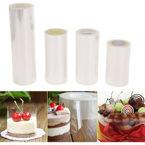 1 Roll Cake Surround Film Transparent Cake Collar Kitchen Acetate Cake Chocolate Candy For Baking Durable 8/10/15cmx10m Optional