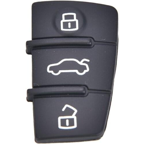 1 Pcs Remote Key FOB 3 Button Rubber Pad Replacement Fits For Audi A3 A4 A6 TT Q7 Repair Tool
