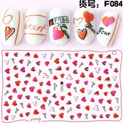 Flower Swan Love Font Adhesive Nail Sticker Art Nail Decoration Accessories Nail Sticker 10PCS