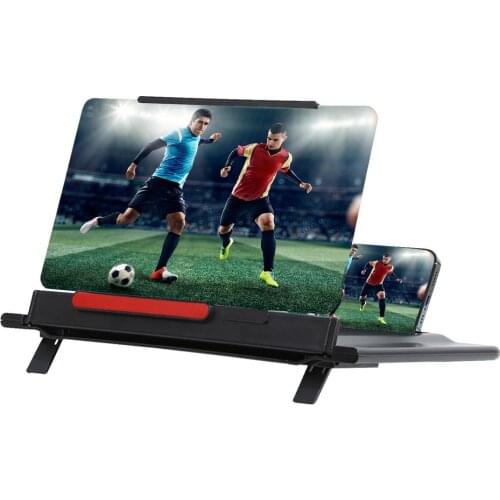 12-Inch Pull-Out Horizontal Vertical Magnifier Ultra-Clear Blue Light Screen 3D Magnifier Projector Foldable Phone Stand