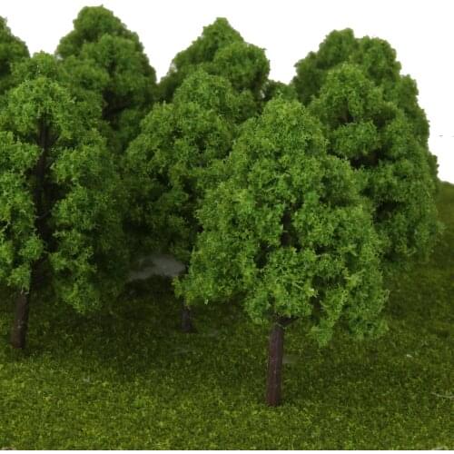 25PCS Model Cypress Trees for Railways Park Garden Landscape Dioramas 1:150