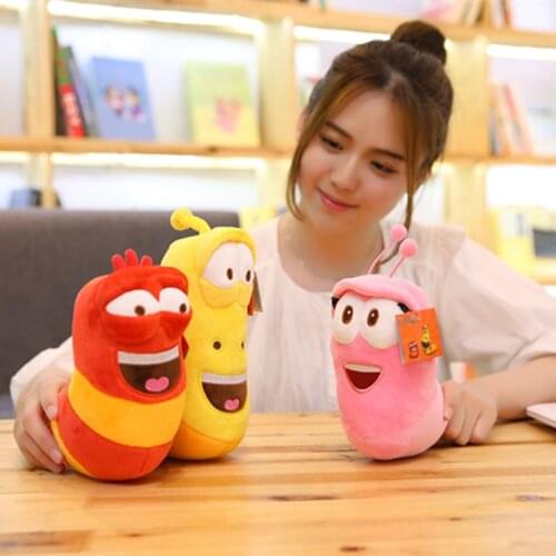 3pcs/lot Korean Anime Funny Insect Slug Creative Larva Plush Toy Cute Stuffed trick Worm Dolls Children kid Birthday Gift Hobby