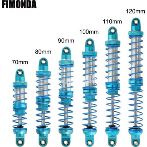 FIMONDA 4PCS RC Crawler Metal Shock Absorbers Blue 70mm 80mm 90mm 100mm 110mm 120mm for SCX10 Wraith TRX4 TRX6 ABSiMA Sherpa