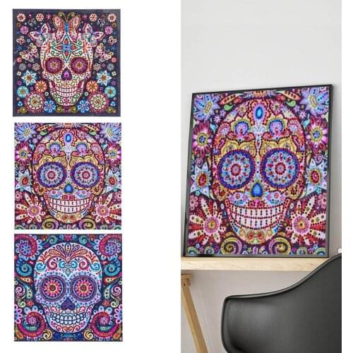 Skull Special Shaped Diamond Painting By Numbers for Adults Mosaic Supplies