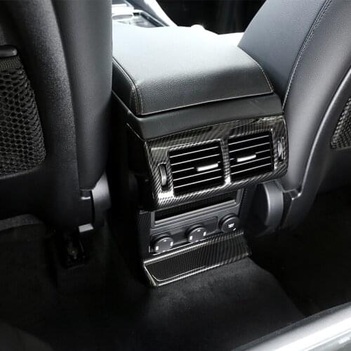 For Jaguar F-PACE X761 2016-2018 ABS Car Rear Air Conditioning Vent Frame Trim Carbon Fiber Accessories