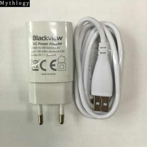 AVY For Original Blackview BV5500 A30 A10 A7 S6 EU Plug Travel Charger Connector Micro USB Cable For A20 Plus Mobile Phone