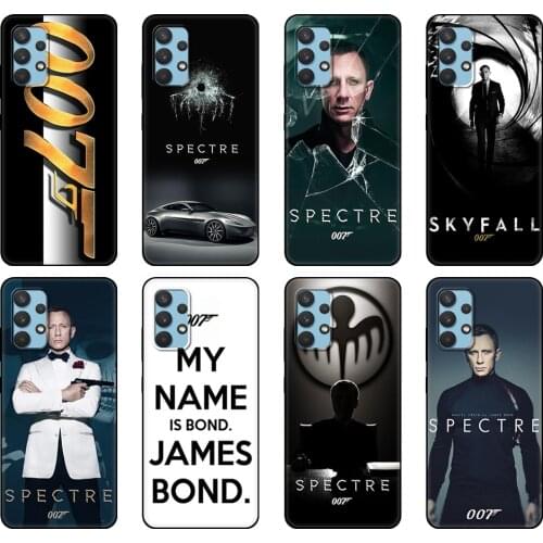 Black tpu Case For Samsung galaxy A32 A42 A52 A72 4g 5g S21 PLUS ultra back cover 007 Spectre James Bond Skyfall