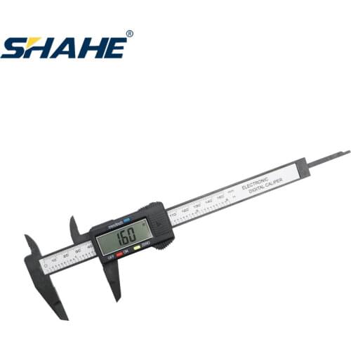 150 mm 6 inch LCD Digital Electronic Carbon Fiber Vernier Caliper Digital Plastic Caliper Measuring Caliper Tools