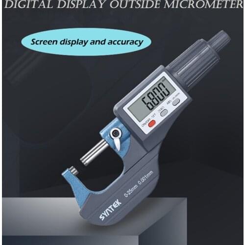 0-25-50-75-100mm digital micrometer 0.001mm electronic micrometer caliper gauge chrome plated outer diameter micrometer