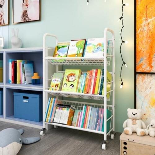 Childrens Bookshelf One Simple Household Iron Art Baby Toy Storage Rack Toddler Book Shelves Picture Book Rack