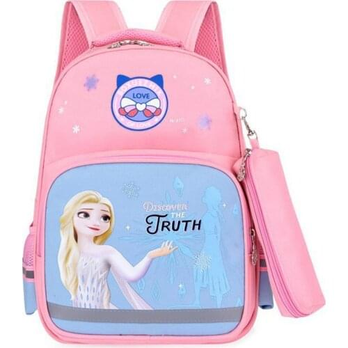 Disney Girls Frozen Elsa Anna Backpacks Snow Queen Princess Kids School Bag Breathable backpack