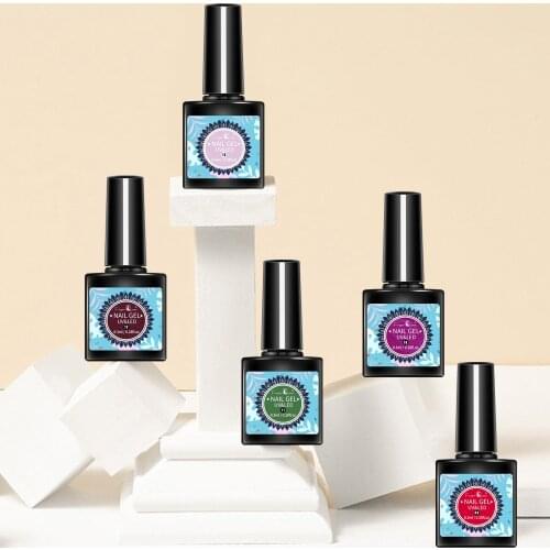 Fingerqueen Nail Gel Summer Color Glitter Sequins Matte Effect Long Lasting Nail Art Design Nail UV Gel Set