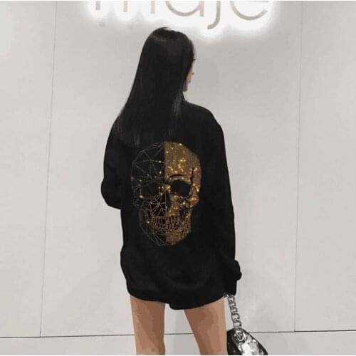 Hot drill Hoodies Women outerwear Sweatshirts Diamond stone For Lady Girl Top Drop Ship Loose design