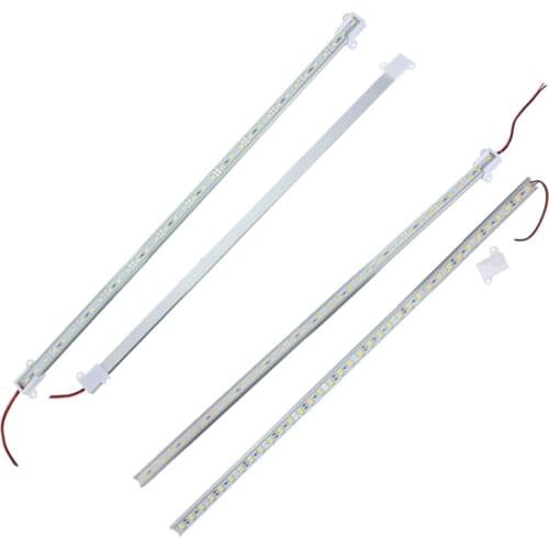Hot XD-2x 50CM 12V 36 LED 5630 SMD Hard Strip Light Aluminum Shell With End Cap Warm White