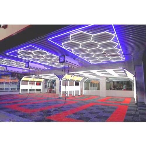 Customized Hexagonal LED Light for Car Wash Beauty Shop Dust-free Film Plating Workshop