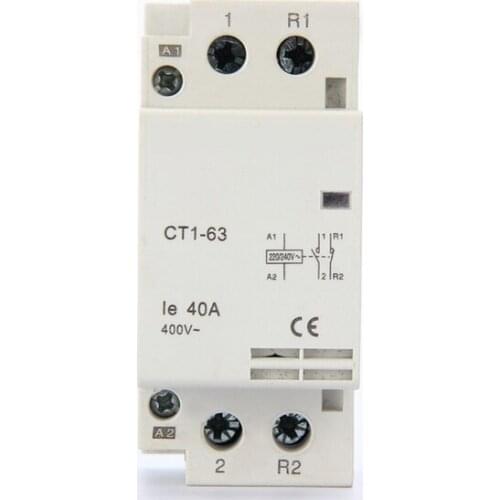 40Amps 2P 1NO+1NC 220V CT1-63 Din Rail Home Contactor