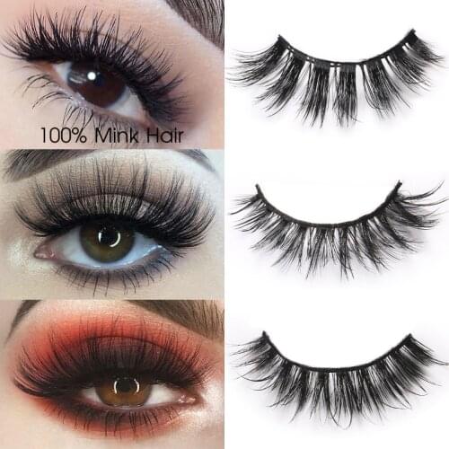 KADALADO Fake Lashes 1Pair 3D Mink Eyelashes Luxury HandMade Natural Long Lasting Volume Lash Extension Reusable False Eyelashes