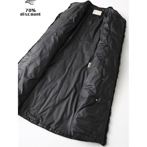 Genuine Leather Jacket Winter Jacket Women Mink Fur Collar Down Jackets for Women Real Sheepskin Coat Chaqueta Mujer MY