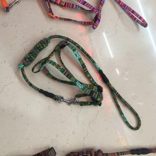 1000 pcs/lot Dog Leash Lead Pet Colorful Sizes Training Puppy Cat Dog Collar Vest Harnesses