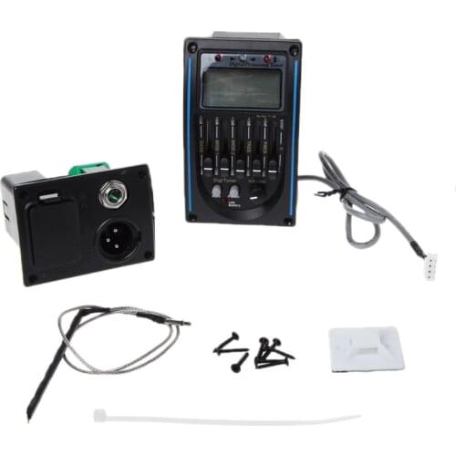 Preamp EQ Equalizer 5 Bands Classical Acoustic Guitar Amplifier Blend Tuner Piezo Pickup LC 5