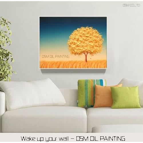 Superb Artist Hand-painted Various of Colors Tree Oil Painting On Canvas Beautiful Modern Wall Decorative Tree Canvas Painting