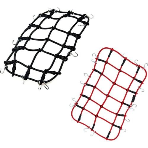 RC 1/10 1/8 Elastic Luggage Net with Hook for 1:10 RC Crawler Traxxas Trx-4 Axial SCX10 90046 Tamiya RC4WD D90 Roof Rack