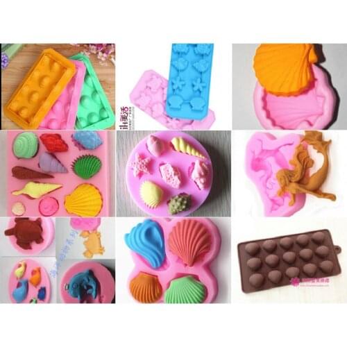 Aquatic creatures Shell starfish fish Silicone mould Kitchen Tools