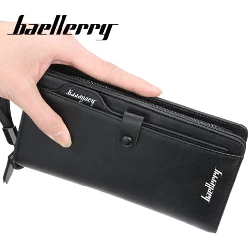 Baellerry wallet mens clutch bag business multi-card drivers license mobile phone bag large capacity buckle mens bag