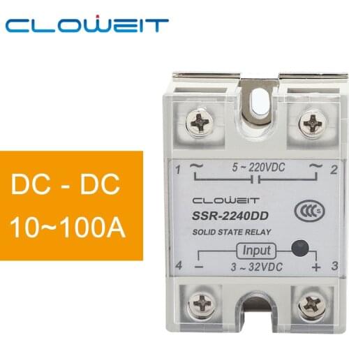 SSR-25100DD 10 TO 100A DC Control DC CE Solid State Relay Input 3-32VD Control Output 5-250VDC (SSR-DD)