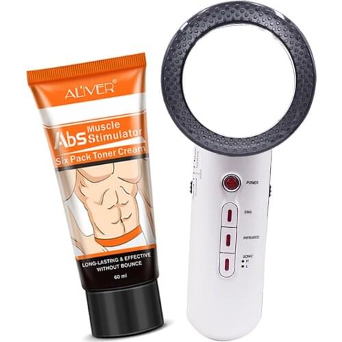 Ultrasound Cavitation EMS Body Slimming Massage Slimming Cream Gel for Arm Body Leg Fat Burning Weight Loss Infrared Beauty Tool