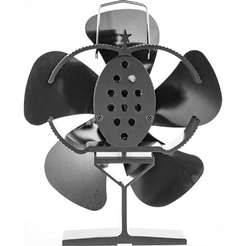 5 Blades Fireplace Fan Wood Stove Fan Quiet Heat Powered Eco Fan For Log Burner Home Fireplace Fan Pellet Stoves Heating Fan