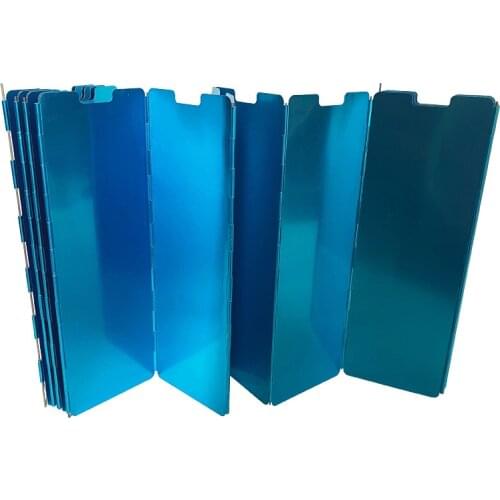 15pcs Surface Oxidation treatment Outdoor Aluminum Alloy windshield with Pin hiking camp stove wood burning camping equipment