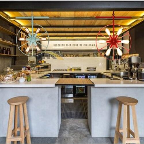 Vintage stone creative pendant lights black pendant lamp modern led chandelier avizeler ventilador de techo lamparas de techo