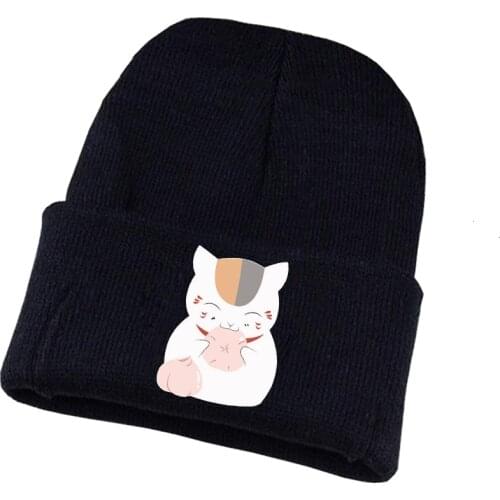 Anime Gnime Natsume Yuujinchou Knitted hat Cosplay hat Unisex Print Adult Casual Cotton hat teenagers winter Knitted Cap