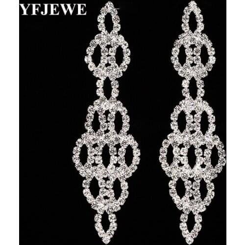 YFJEWE Fashion Wedding Jewelry High Quality Rhinestone summer Style Bridal gold and silver plated Drop Earrings for women #E362