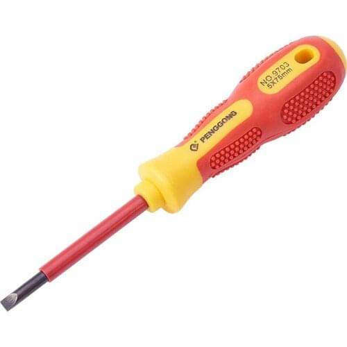 1pcs New Magnetic Tip Slotted Flat Head Screwdrivers 3-6mm Round Shaft 150-235mm Long Repair Electrician Screwdriver Hand Tools