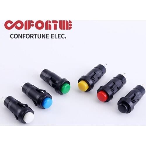 6PCS Customized Push Button Switch 10mm Momentary /Self Locking Round Button Switch DS211K DS213K Miniature Switch Button