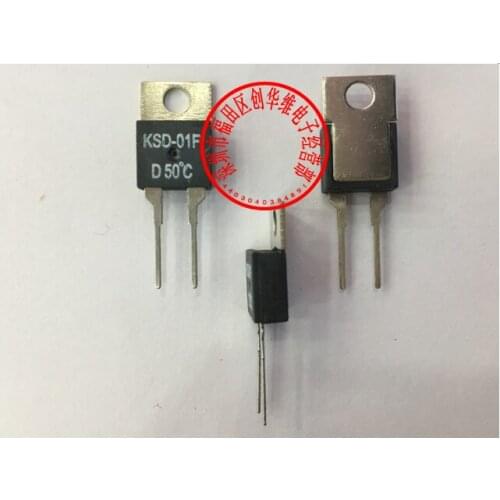 10pcs/Thermal protector Thermostat Temperature switch KSD-01F 50 Degrees Normally closed N.C D50C/Normally open N.O H50C