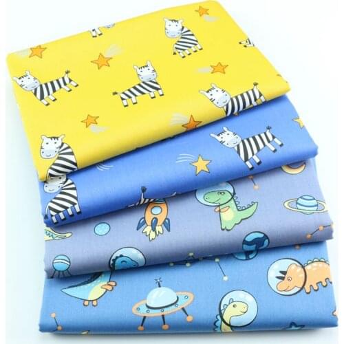 160cm*50cm zebra star dinosaur cotton fabric DIY bedding apparel dress patchwork fabric kids handwork cotton cloth tecido