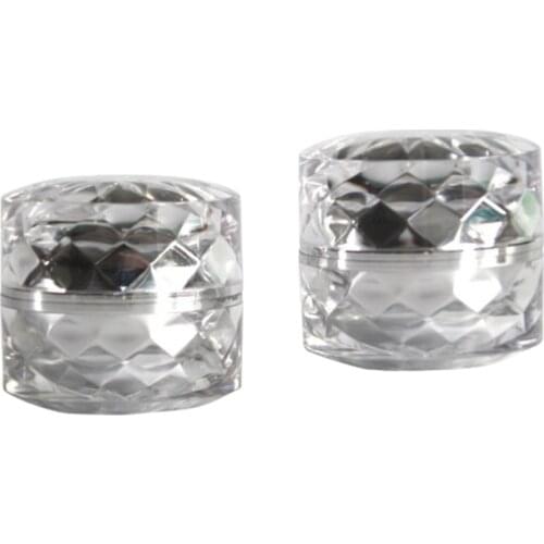 2Pcs Travel Empty Face Cream Lotion Cosmetic Containers Clear Makeup Jar Pot