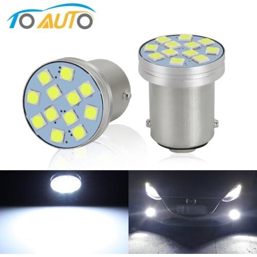 2Pcs 1156 BA15S P21W LED BAU15S PY21W 1157 BAY15D P21/5W R5W 1157 Ba15D 800LM Auto Car Light Reverse Lamp DRL Rear Parking Bulbs