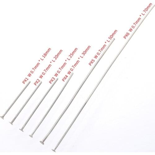 50pcs Stainless steel flat head Pins Bead Needle Findings Eye Pins For Jewelry Making Bracelet DIY Supplies Accessories