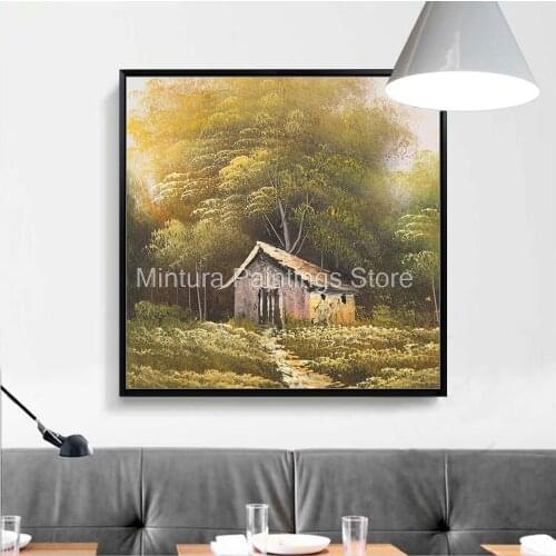 Mintura Handpainted Modern Abstract Landscape Oil Painting On Canvas Wall Picture Pop Art Poster For Living Room Home Decoration