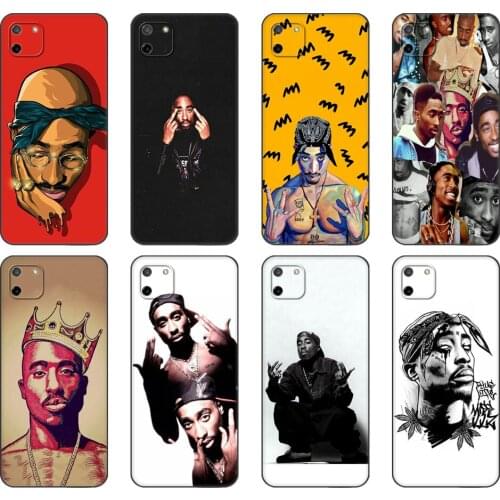 Black tpu Case For OPPO Realme C11 C20 C21 Case Back Cover Bumper 2Pac Tupac Shakur