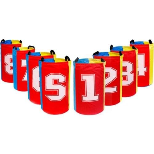 Numbers 1- 8 Children 300D Oxford thicken Outdoor Kangaroo pocket Jumping Bag Activities Hop Bag Kindergarten Game Props