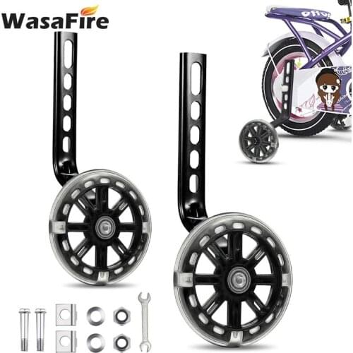 Children Bike Mute Auxiliary Training Wheels Kids Bicycle Secondary Wheel Stabilizer for 12-20" Universal Single Speed Bicycle
