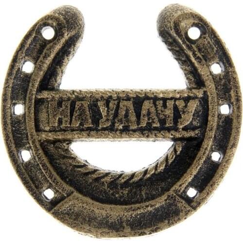 Exclusive horseshoes. party & wedding decor souvenir. metal gift craft. Horseshoe "For luck," 11 x 11 cm